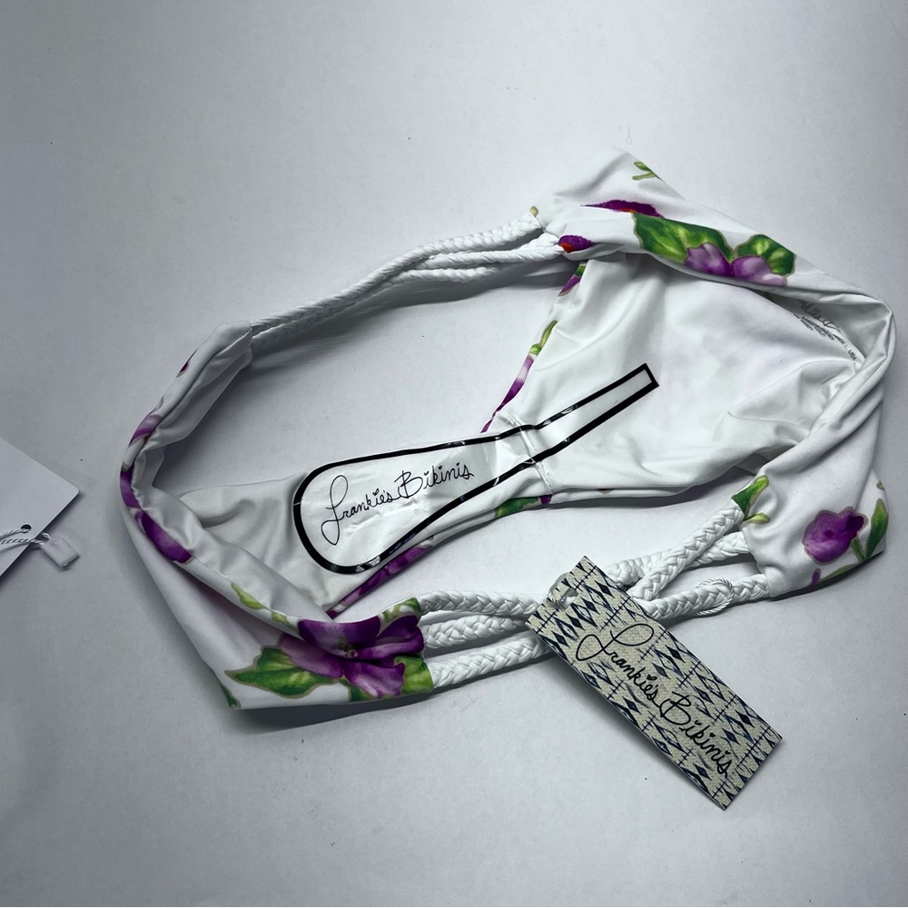 Frankie's Bikinis Floral White Bikini Set - Picture 14 of 16
